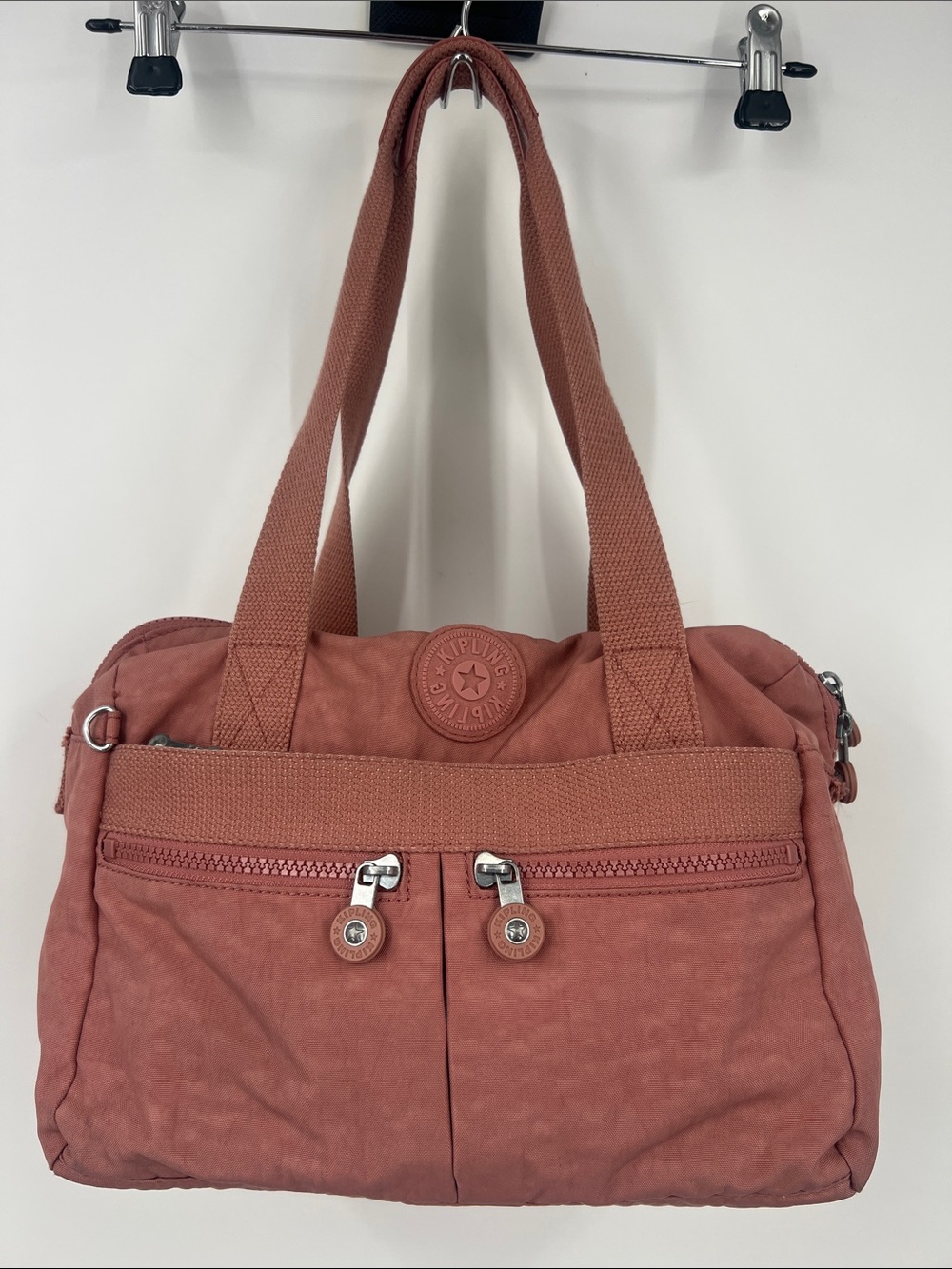 Kipling Rose Dust Nylon Shoulder Tote